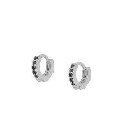 Piercing Mini Vikia Black 8mm Plata