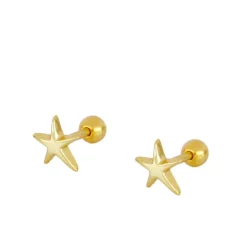 Piercing Sea Star Plata Dorada