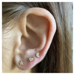 Piercing Star Plata Dorada