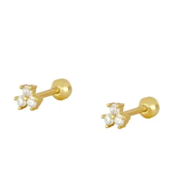 Piercing Vela Circonita Plata Dorada