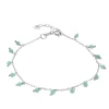 Pulsera Acra Amazonitas Plata
