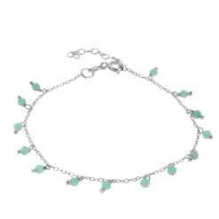 Pulsera Acra Amazonitas Plata