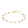 Pulsera Acra Granate Plata Dorada