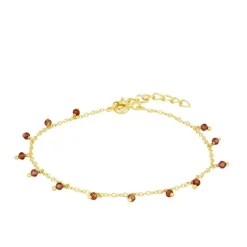 Pulsera Acra Granate Plata Dorada