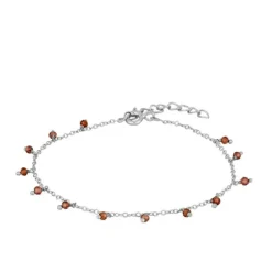 Pulsera Acra Granate Plata