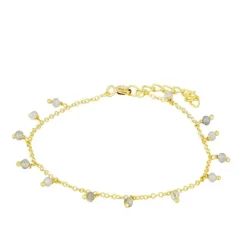 Pulsera Acra Labradorita Plata Dorada