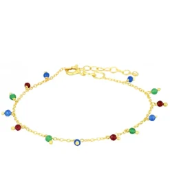 Pulsera Acra Multicolor Plata Dorada
