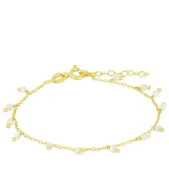 Pulsera Acra Piedra Luna Plata Dorada