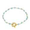 Pulsera Amur Amazonita Plata Dorada