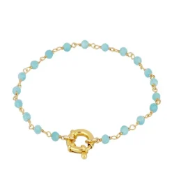 Pulsera Amur Amazonita Plata Dorada