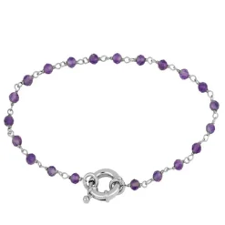 Pulsera Amur Lila Plata