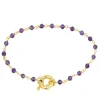 Pulsera Amur Lila Plata Dorada