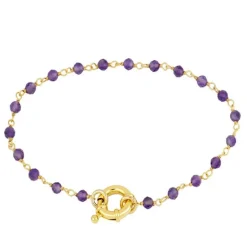 Pulsera Amur Lila Plata Dorada