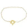 Pulsera Amur Perla Plata Dorada