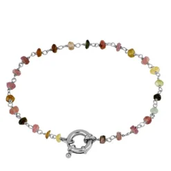Pulsera Amur Turmalina Plata