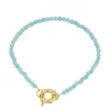 Pulsera Anisa Amazonita Plata Dorada
