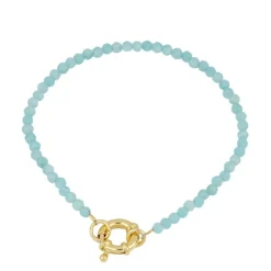 Pulsera Anisa Amazonita Plata Dorada