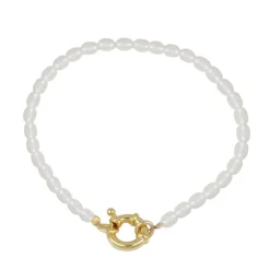 Pulsera Anisa Perla Plata Dorada