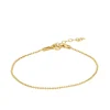 Pulsera Bolitas Plata Dorada