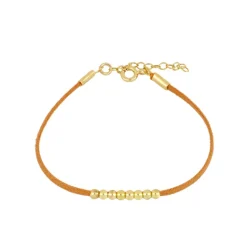 Pulsera Bolly Naranja Plata Dorada