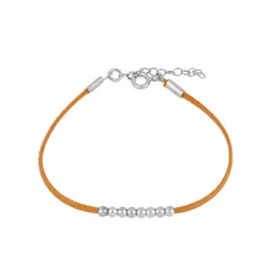 Pulsera Bolly Naranja Plata