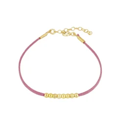 Pulsera Bolly Rosa Plata Dorada