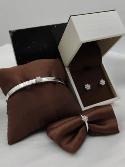 Pulsera Caña Rosella Diamante 0,30ct H-VS Oro Blanco 18K
