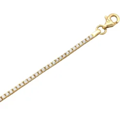Pulsera Carril Riviere Oro 18K (1,50mm Ancho)