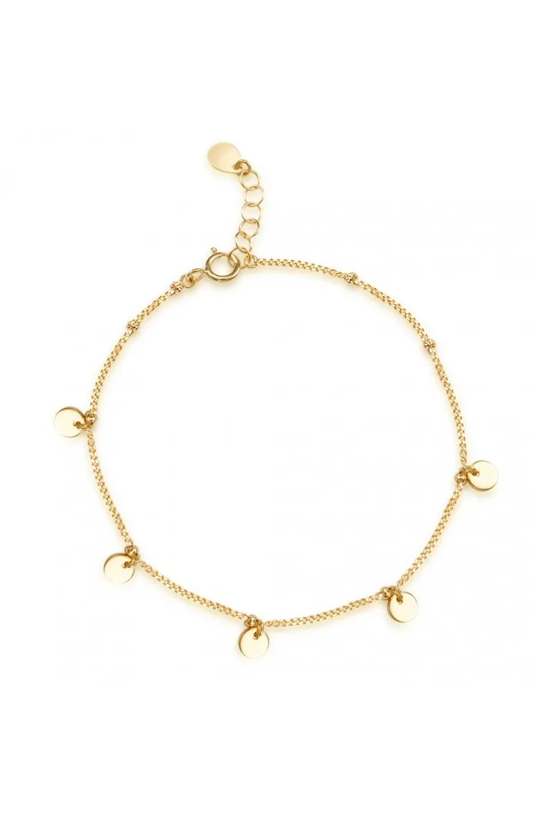 Pulsera Coins Plata Dorada