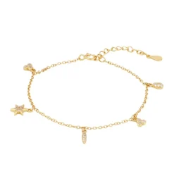 Pulsera Constelaciones Plata Dorada