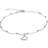 Pulsera Corazón Bolas Plata