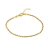 Pulsera Cordón Plata Dorada