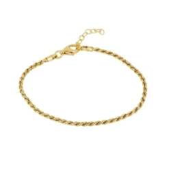 Pulsera Cordón Plata Dorada