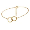 Pulsera Círculos Plata Dorada