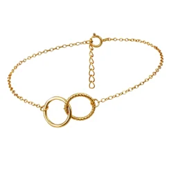 Pulsera Círculos Plata Dorada