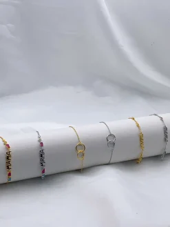 Pulsera Círculos Plata Dorada