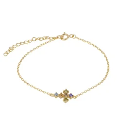 Pulsera Cruz Fantasy Alma Plata Dorada