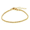 Pulsera Diamantada Plata Dorada