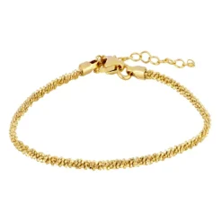 Pulsera Diamantada Plata Dorada