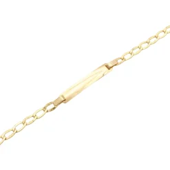 Pulsera Esclava Barbada Martillada Oro 18K (Placa 29×5,3mm)