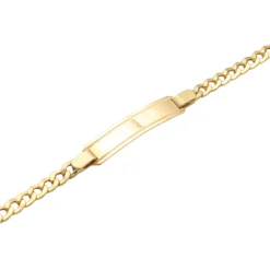 Pulsera Esclava Barbada Oro 18K (Placa 27,5×6,4mm)