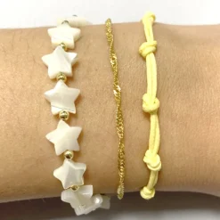 Pulsera Estrella Nácar Plata