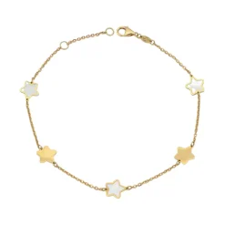 Pulsera Estrellas Nácar Oro 18K