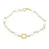 Pulsera Flor Perla Oro 18K