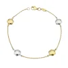 Pulsera Flores Oro Bicolor 18K