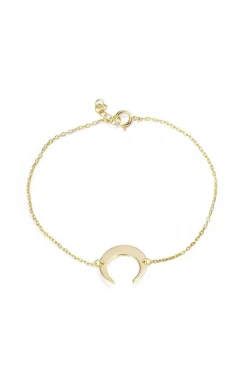 Pulsera Half Moon Plata Dorada