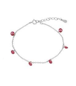Pulsera Lima Fucsia Plata