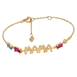 Pulsera Mama Baguette Plata Dorada