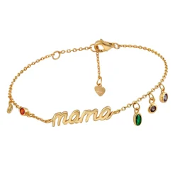 Pulsera Mama Colores Plata Dorada