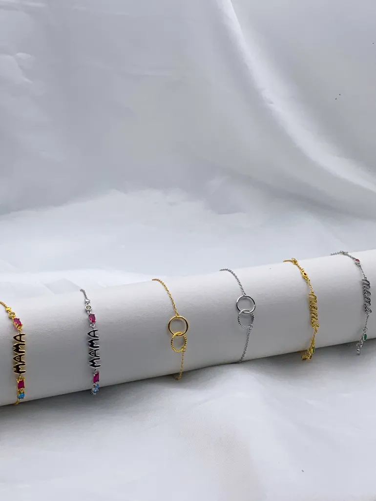 Pulsera Mama Colores Plata